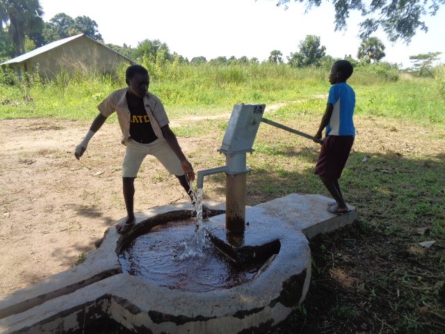 Youth utilize newly-implemented WASH infrastructure